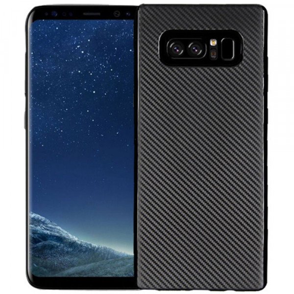 Wholesale Galaxy Note 8 Carbon Fiber Design TPU Case (Black)